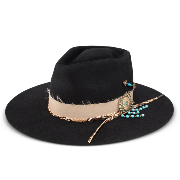 CHARLIE 1 HORSE | LUCKY ME FASHION HAT-Black