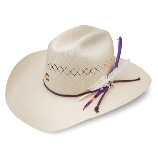 CHARLIE 1 HORSE | 10X PURPLE HAZE COWGIRL HAT-Natural Straw