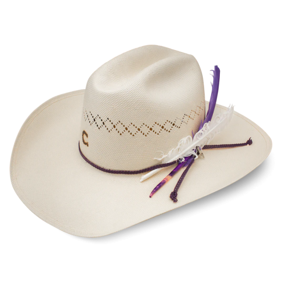 CHARLIE 1 HORSE | 10X PURPLE HAZE COWGIRL HAT-Natural Straw
