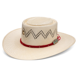 CHARLIE 1 HORSE | PAINTED BORDERS FASHION HAT-Wheat/Natural