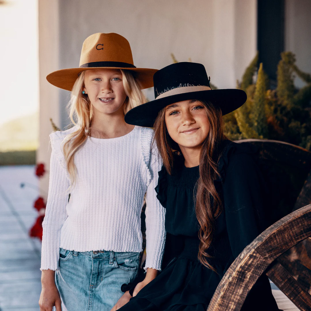 CHARLIE 1 HORSE | HIGHWAY JR - YOUTH FASHION HAT-Cognac