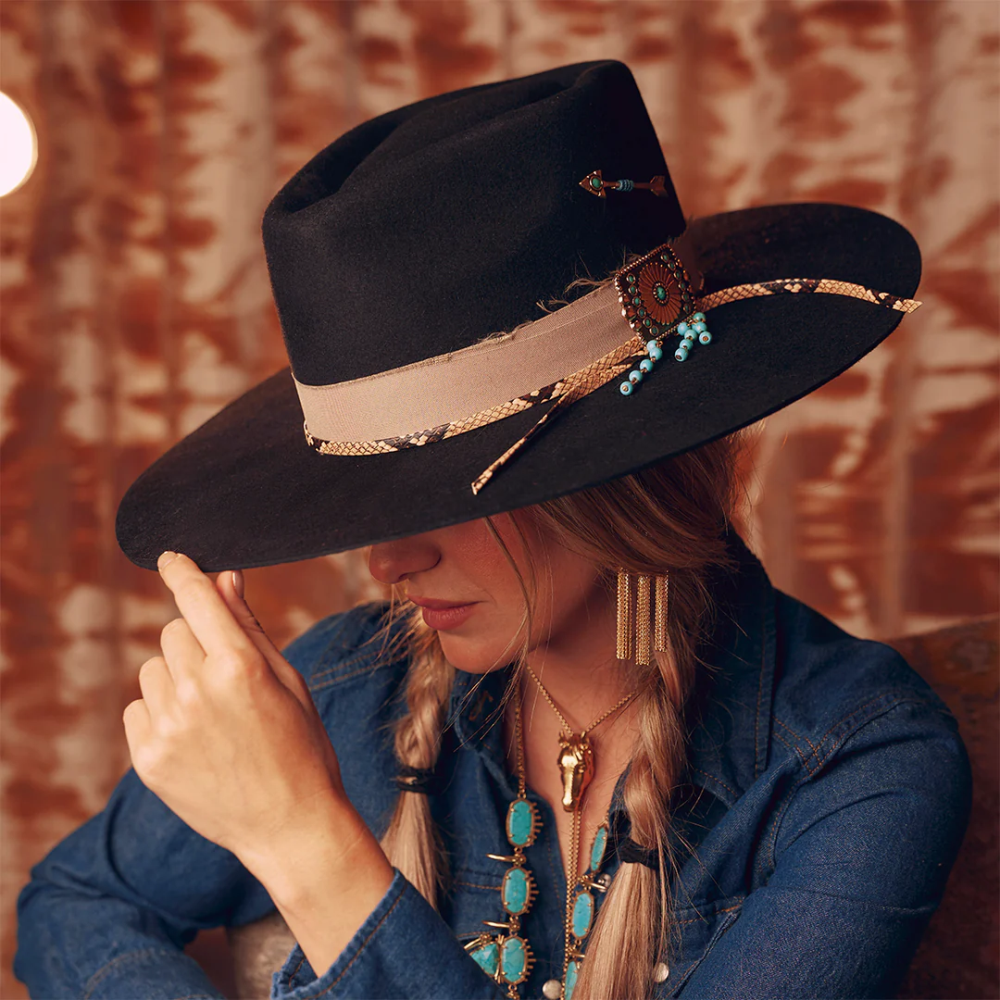 CHARLIE 1 HORSE | LUCKY ME FASHION HAT-Black