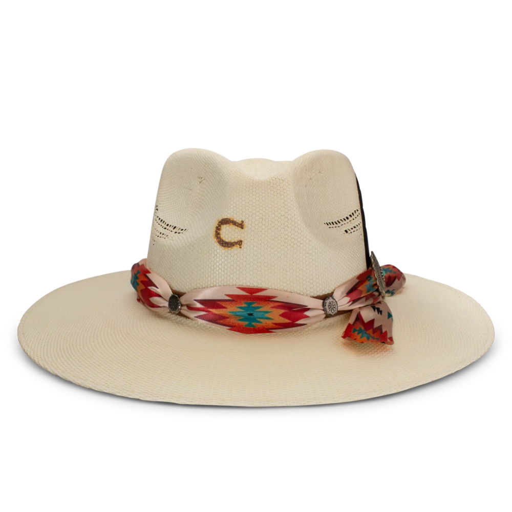 CHARLIE 1 HORSE | NAVAJO FASHION HAT-Natural Straw