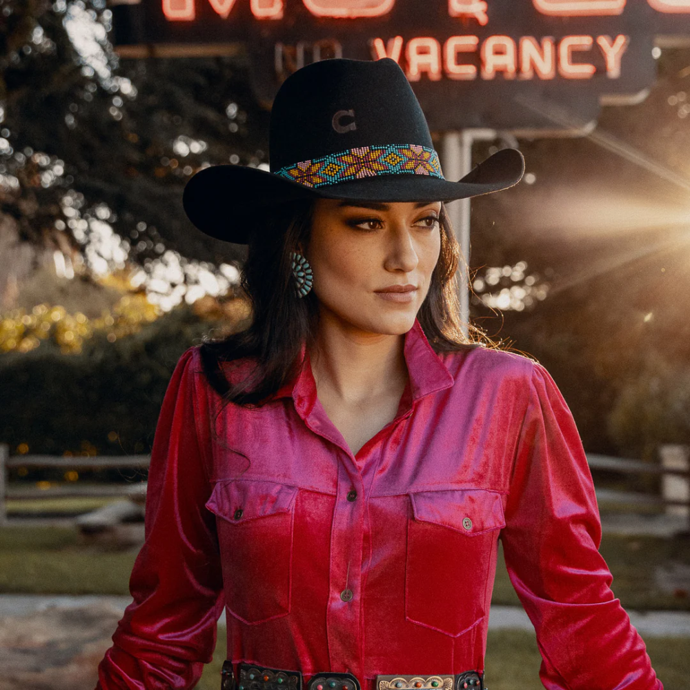 CHARLIE 1 HORSE | GOLD DIGGER COWGIRL HAT-BLACK